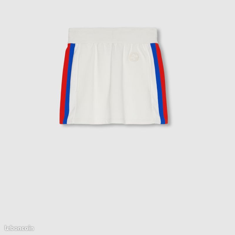 Gucci o1la5ras0526 Cotton Jersey Mini Skirt With Web in Multicolor Size 26" / US 2 / IT 38 - 1 Thumbnail