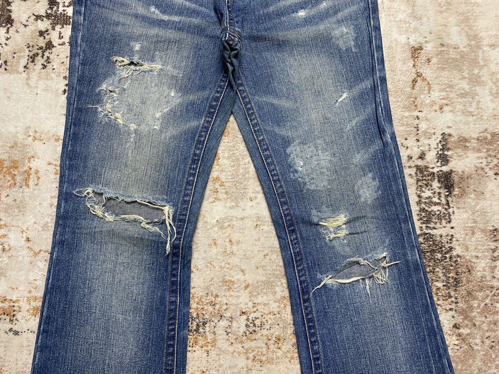 Acne Studios Japanese Distress BootCut Jeans Size 30" / US 8 / IT 44 - 3 Thumbnail