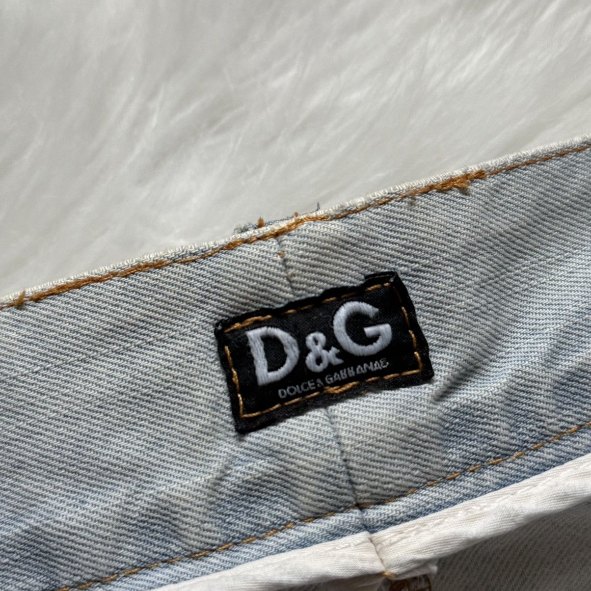 Dolce & Gabbana 📌Vintage Crazy Dolce&Gabbana 00s Distress Y2K Straight Jean Size US 30 / EU 46 - 10 Thumbnail