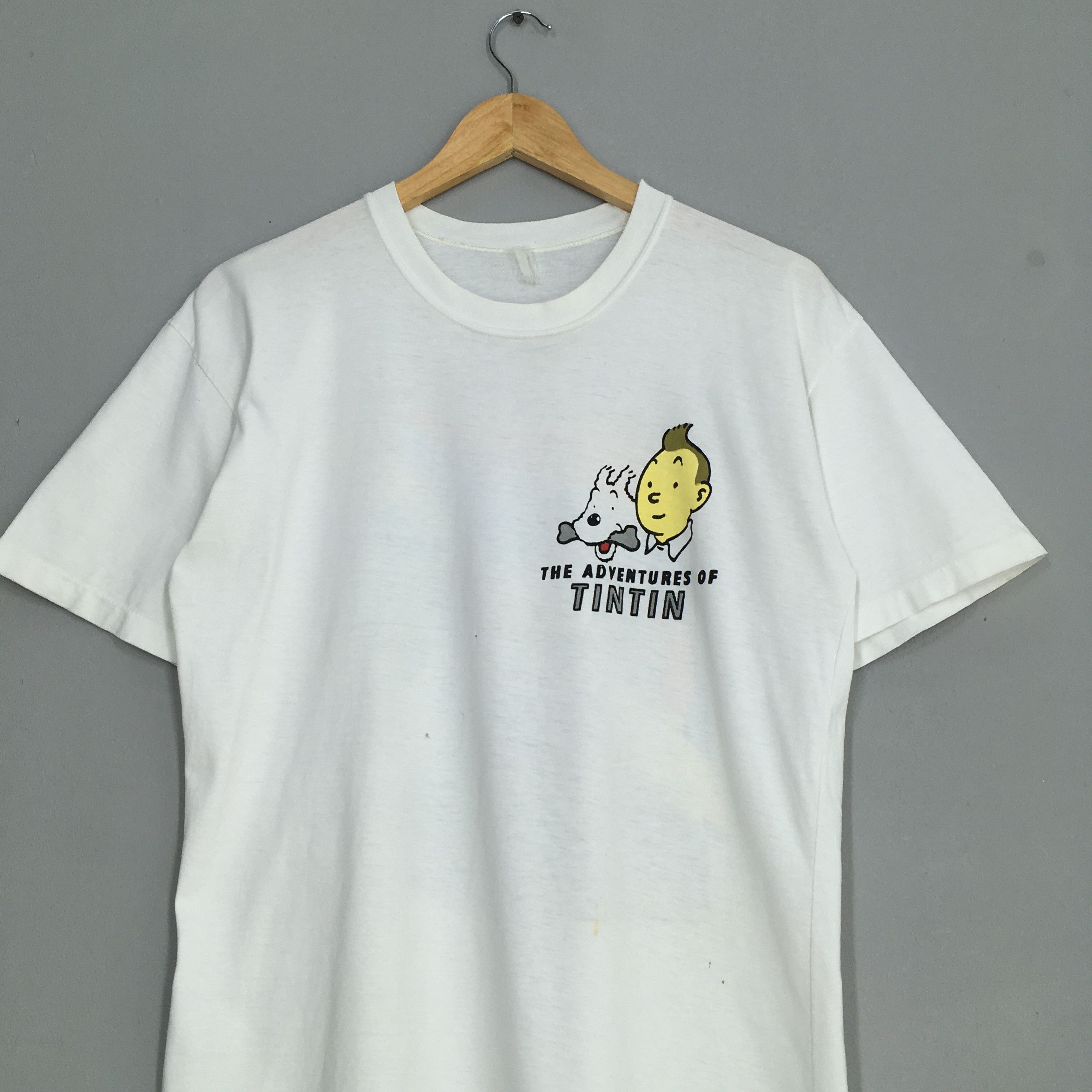 Cartoon Network × Vintage The Adventures of Tintin Land Of The Soviets Cartoon Tshirt Size US M / EU 48-50 / 2 - 3 Thumbnail