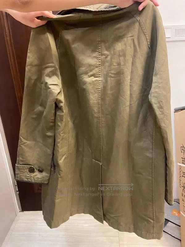 Burberry Burberry Green Cotton Mid-Length War Horse Coat. Size US M / EU 48-50 / 2 - 5 Thumbnail