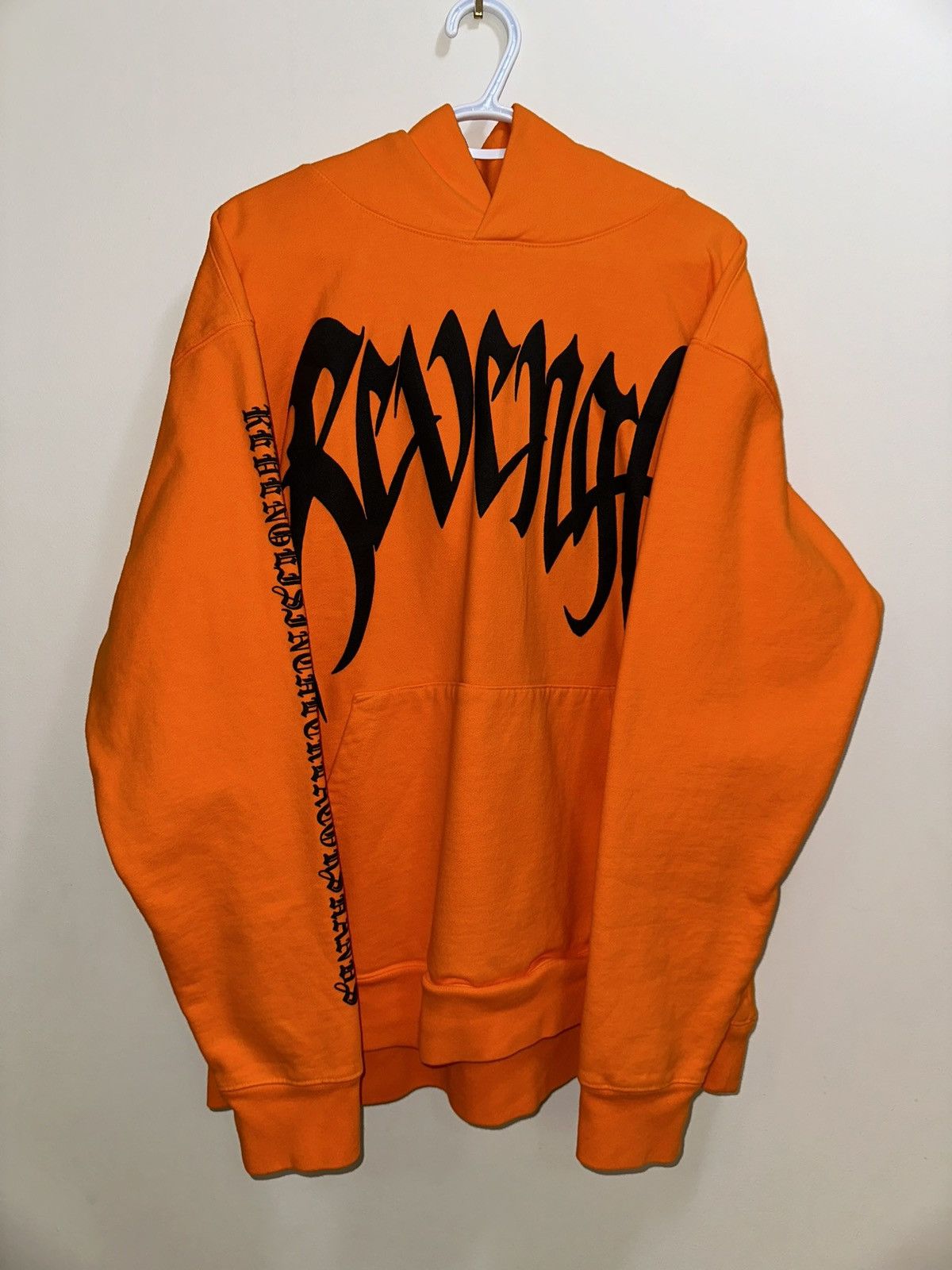 Designer × Hypebeast × Revenge Revenge ‘Demon Archives’ Orange Hoodie XL Size US XL / EU 56 / 4 - 14 Thumbnail