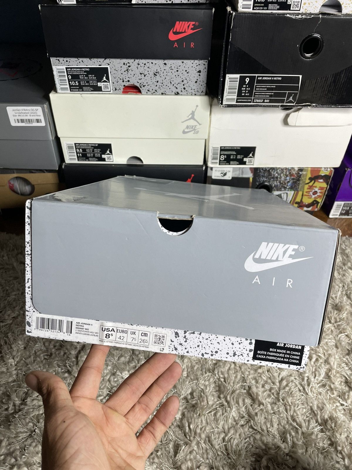 Jordan Brand Jordan 5 Wolf Grey Size US 8.5 / EU 41-42 - 9 Thumbnail