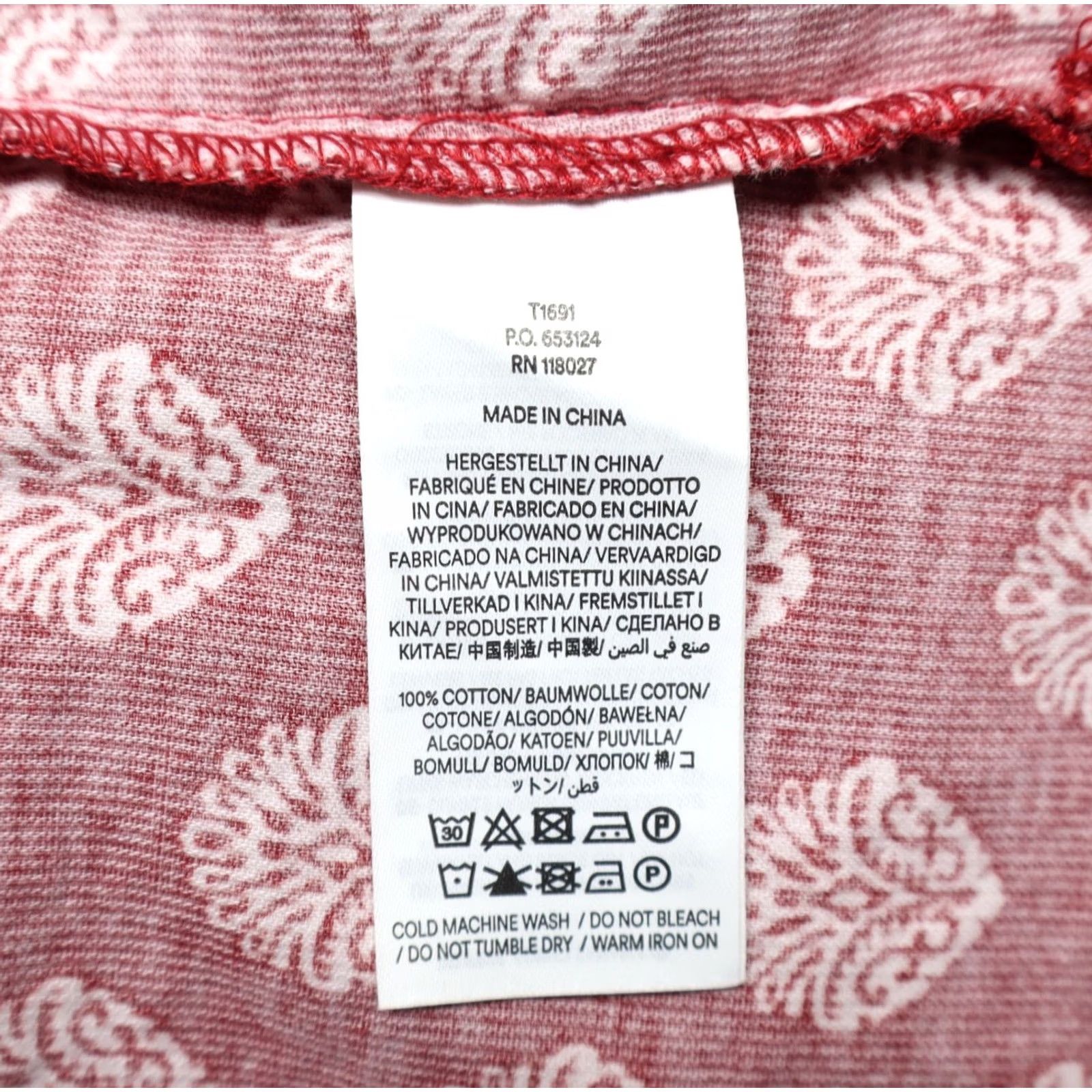 Boden Boden Shirt Women's Sienna Cord Shirt Rythmic Red Ornate Stamp Sz 6 Size M / US 6-8 / IT 42-44 - 5 Thumbnail