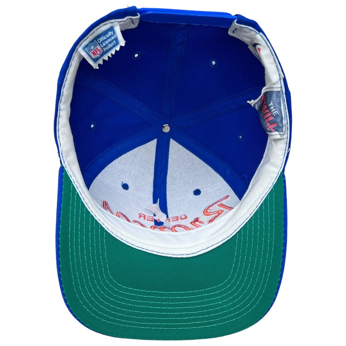 NFL × Sports Specialties × Vintage 1990s NFL Denver Broncos Script Sports Specialties Snapback Size ONE SIZE - 6 Thumbnail