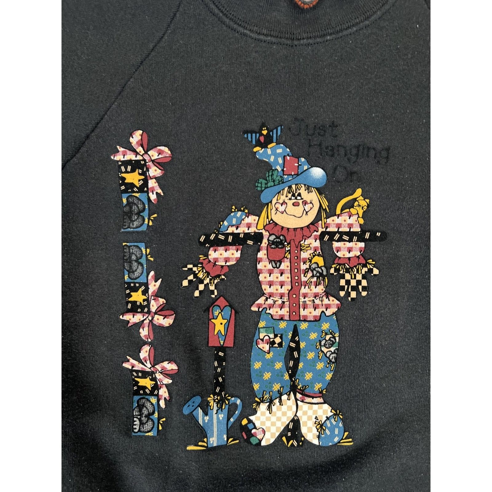 Hanes Vintage Scarecrow Sweatshirt Women's Size Large "Just Hangin Size L / US 10 / IT 46 - 2 Thumbnail