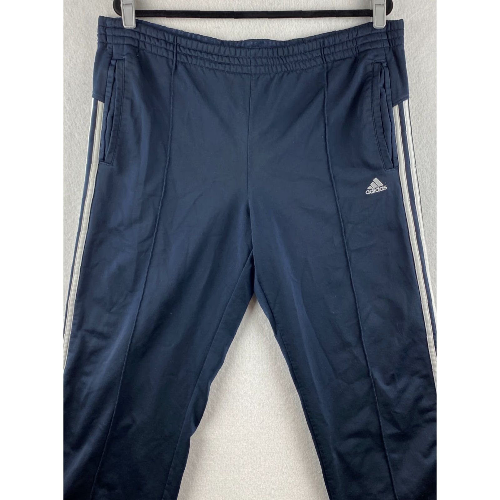 Adidas Adidas Track Pants Mens M Blue Stretch Drawstring Running Dark Wash Gym Shirt? Size US 31 - 2 Thumbnail