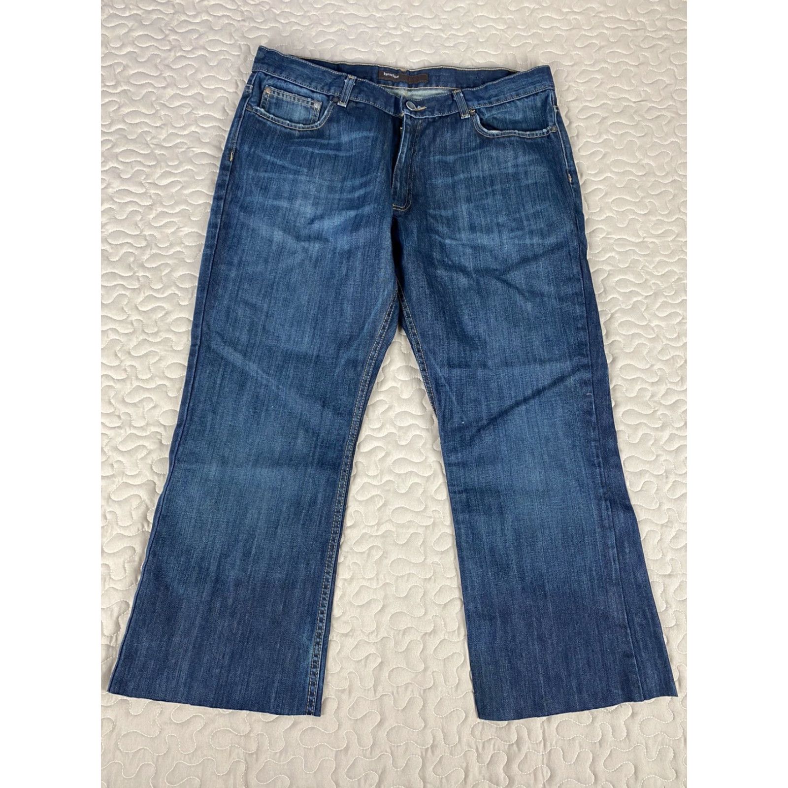 Perry Ellis Perry Ellis Jeans Denim Blue Dark Wash 36x26.5 Straight Mens Unhemmed Size US 36 / EU 52 - 3 Thumbnail