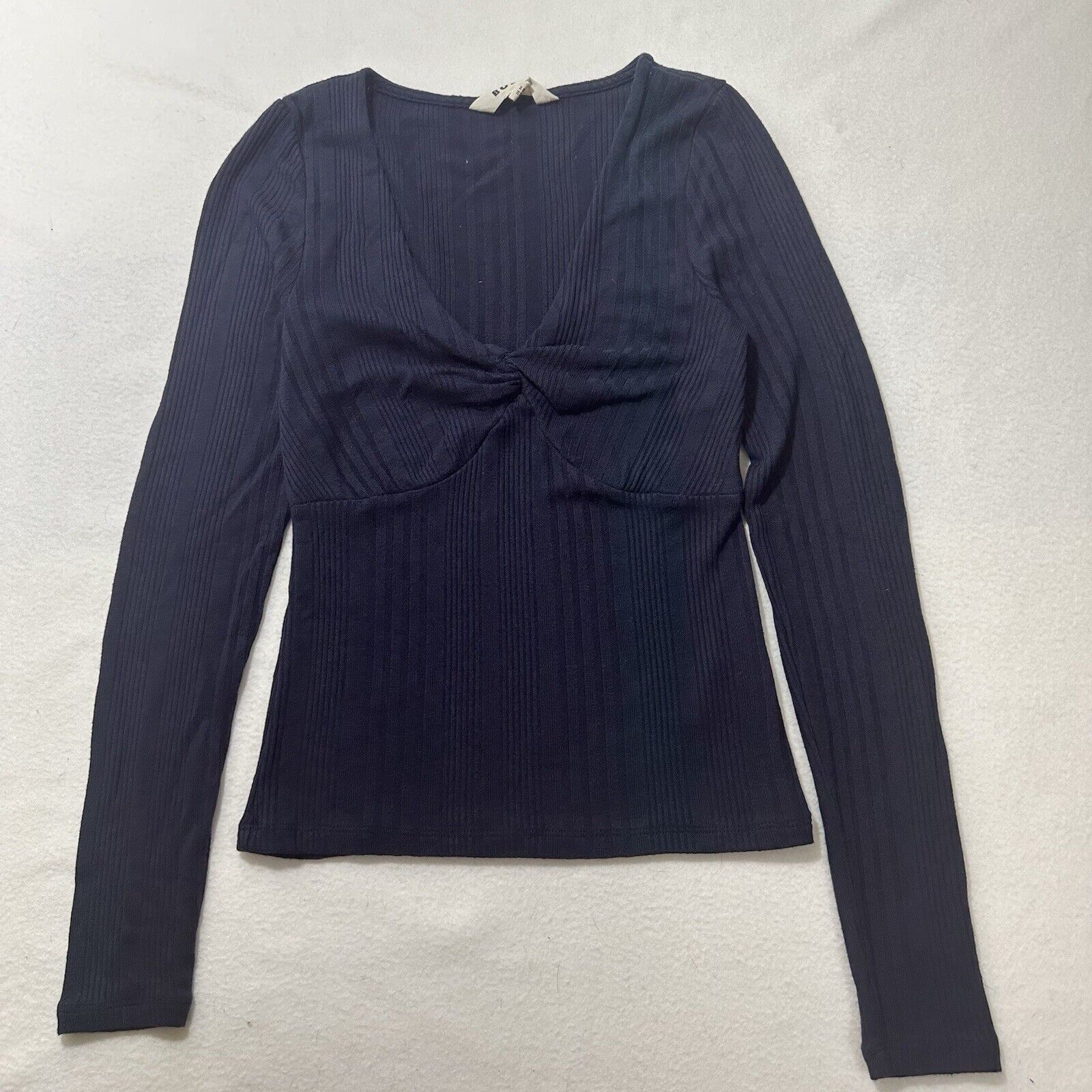Boden Boden 4 Navy Blue Ribbed Sweetheart Pullover T Shirt Size S / US 4 / IT 40 - 1 Thumbnail