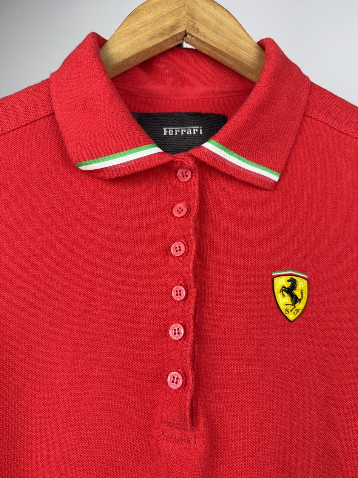 Ferrari × Vintage Ferrari Red Polo Shirt S Official Scuderia Italy Racing Size S / US 4 / IT 40 - 10 Thumbnail