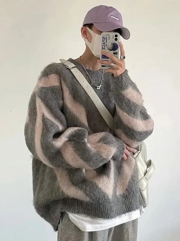 Japanese Brand Luxury Knitted Striped Sweater Size US XL / EU 56 / 4 - 3 Thumbnail