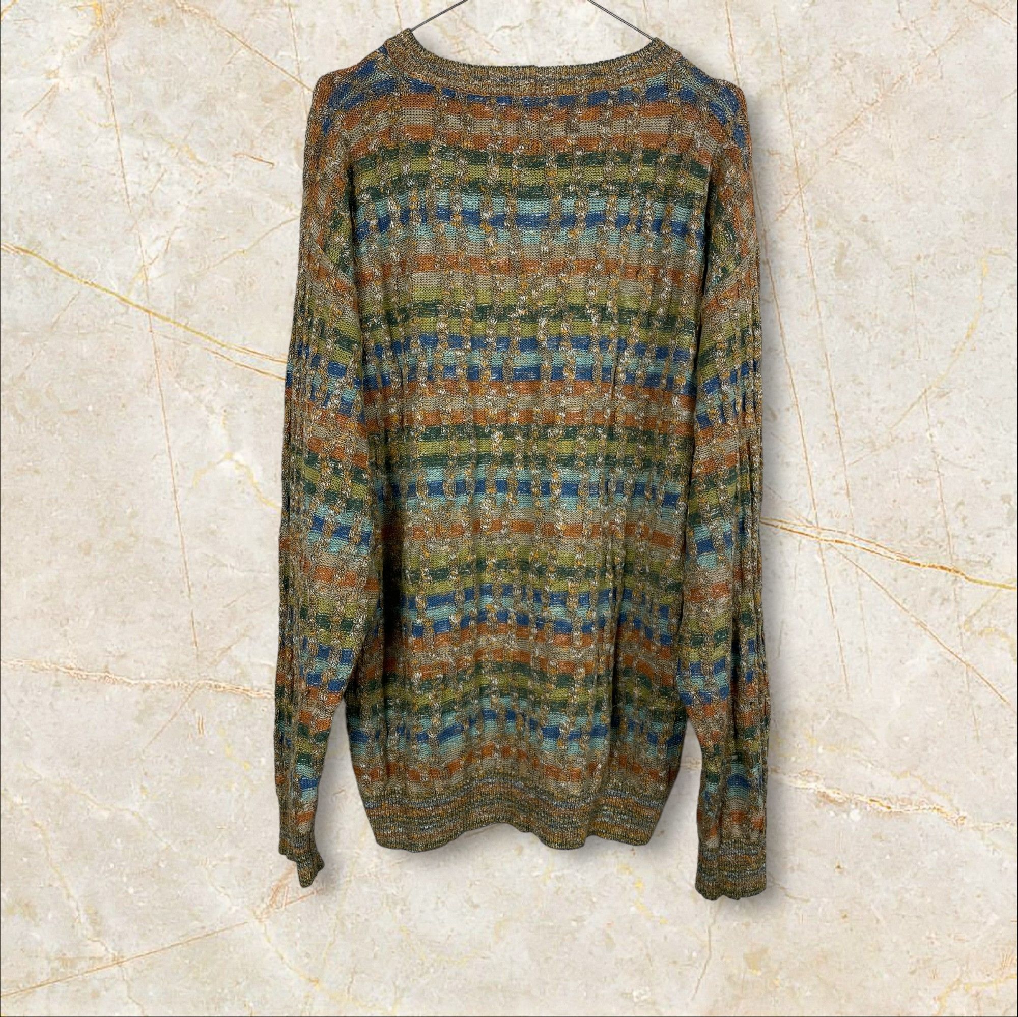 Missoni Vintage Example by Missoni Multi Coloured Crew Neck Sweater Size US M / EU 48-50 / 2 - 3 Thumbnail