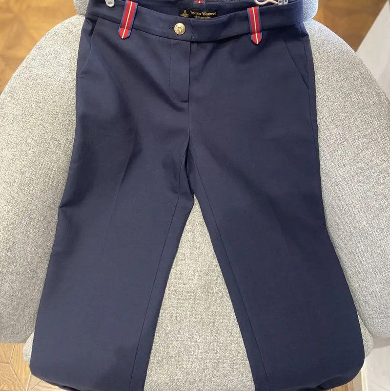Vivienne Westwood Vivienne Westwood Women's Wool Casual Pants in Navy 0089 Size 32" / US 10 / IT 46 - 1 Thumbnail