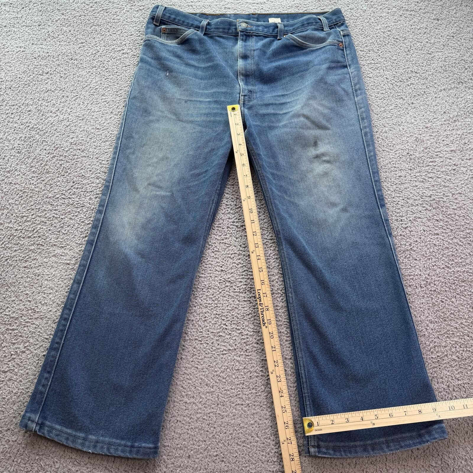 Levi's Levis 517 Bootcut Jeans Mens 40x29 Blue Distressed Faded Y2K Size US 40 / EU 56 - 4 Thumbnail