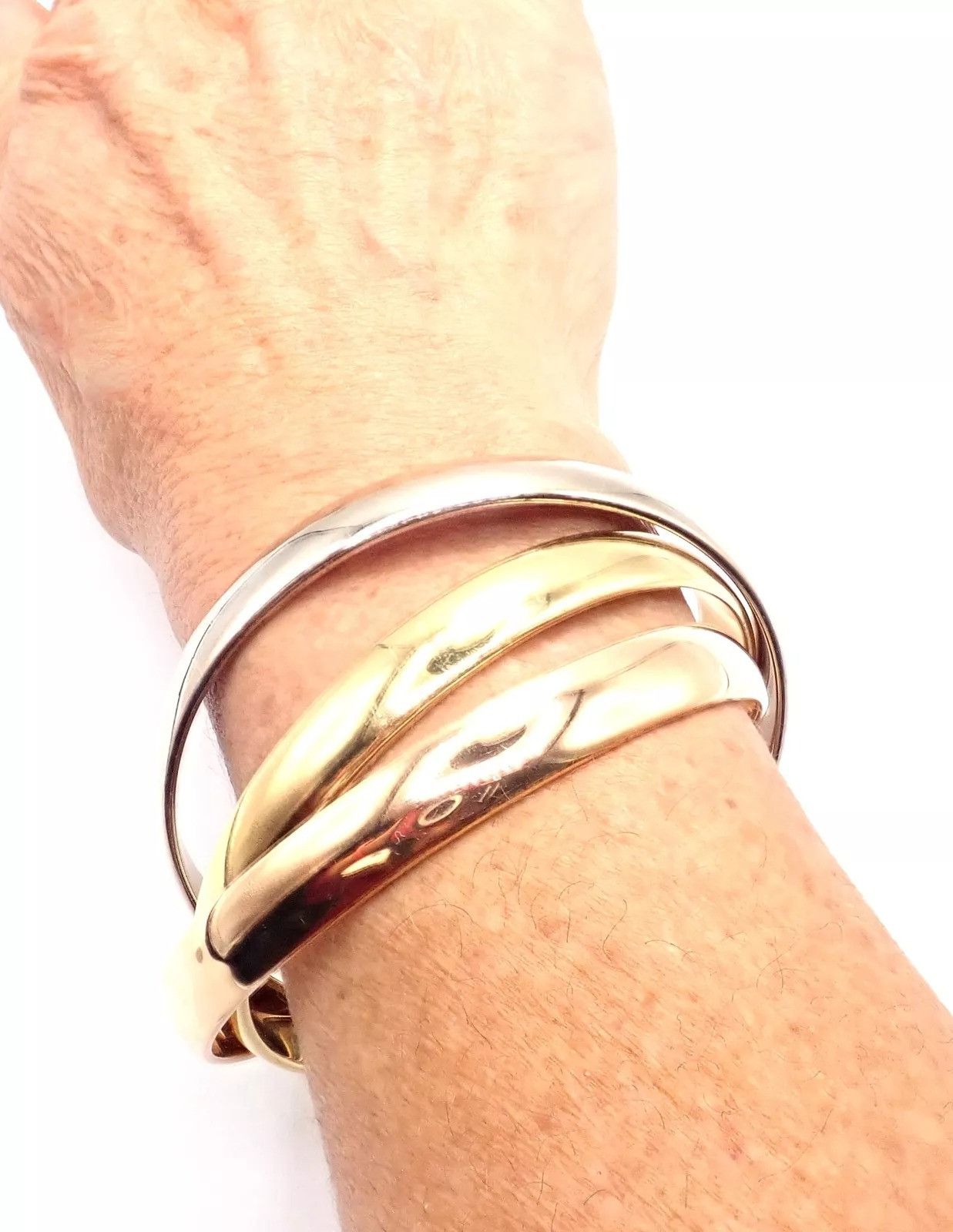 Cartier Cartier 18k 101.5 Grams Rolling Trinity Bangle Bracelet Size ONE SIZE - 10 Thumbnail