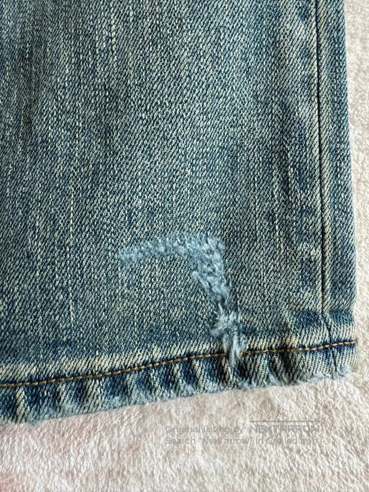 Saint Laurent Paris Distressed Blue Denim Pants Size 30. Size US 30 / EU 46 - 6 Thumbnail