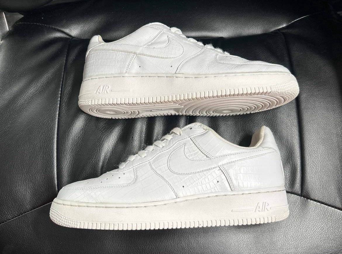 Nike Air Force 1 Htm 2 White Crocodile Rare Only Size 10