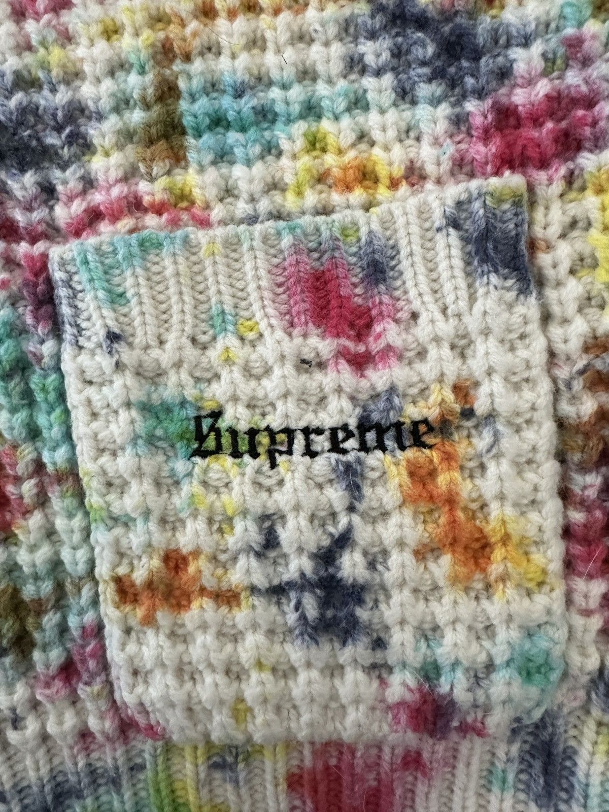 Supreme Supreme Waffle Knit Cardigan - Tie Dye - FW21 - Medium Size US M / EU 48-50 / 2 - 6 Thumbnail