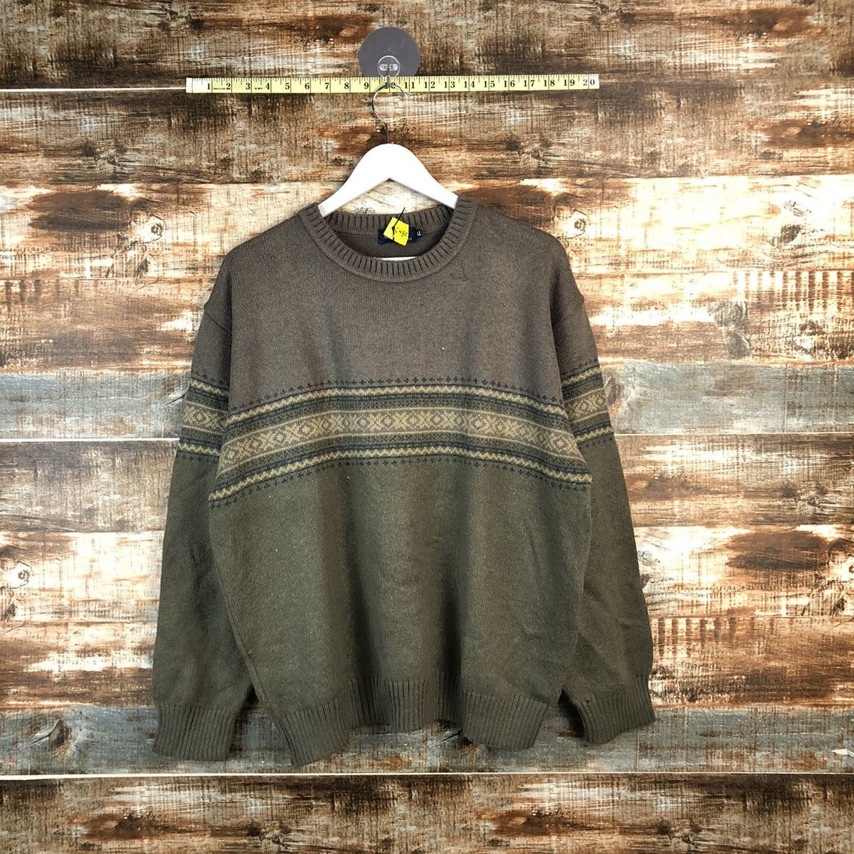 Vintage DL Apoy Green Knitwear #C480 Size US XL / EU 56 / 4 - 1 Thumbnail