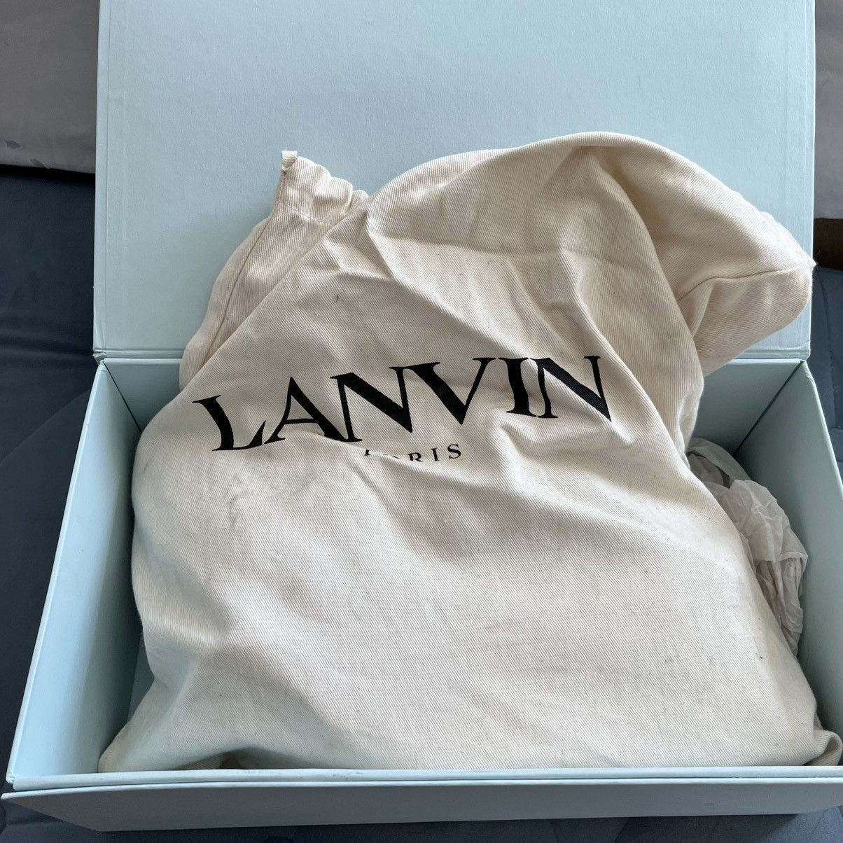 LANVIN LEATHER CURB SNEAKERS