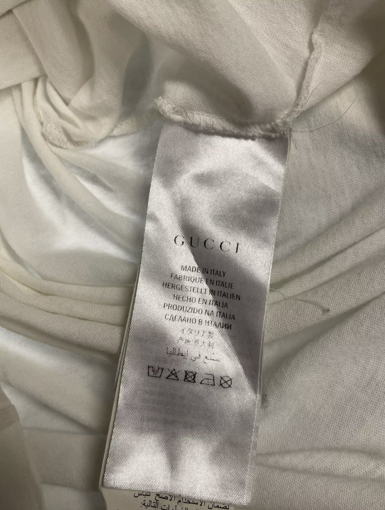 Gucci Size M - Gucci White Logo Print Cotton Dragon Embroidered Size US M / EU 48-50 / 2 - 11 Thumbnail