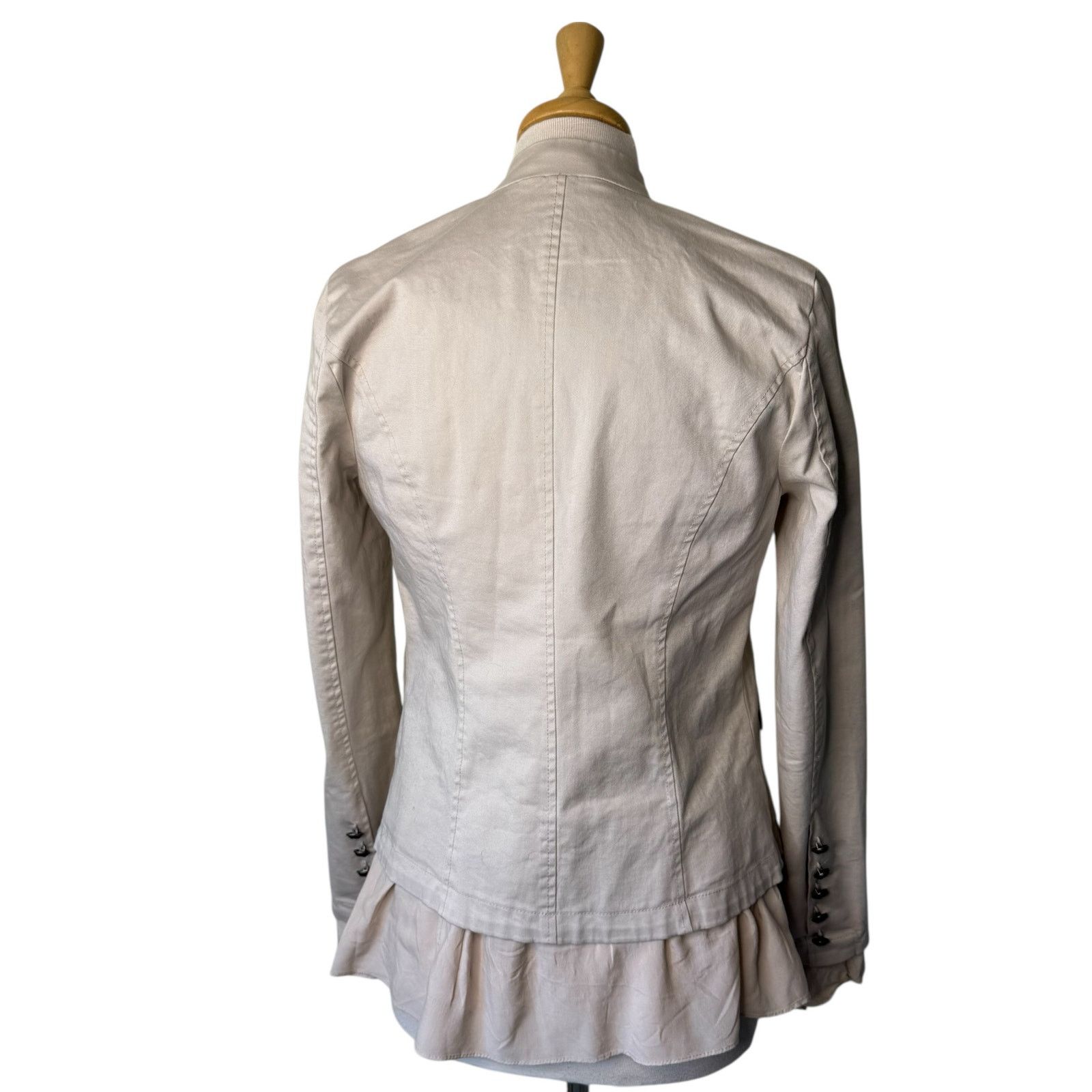 Free People FREE PEOPLE Ruffled Button-Front Draped Romance Jacket Size XS / US 0-2 / IT 36-38 - 2 Thumbnail