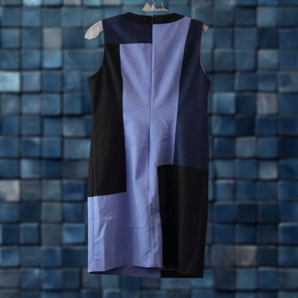 Calvin Klein Calvin Klein Women's Cocktail Dress Sleeveless Knee Length Blue Black Size 6 Petite) Size M / US 6-8 / IT 42-44 - 1 Thumbnail