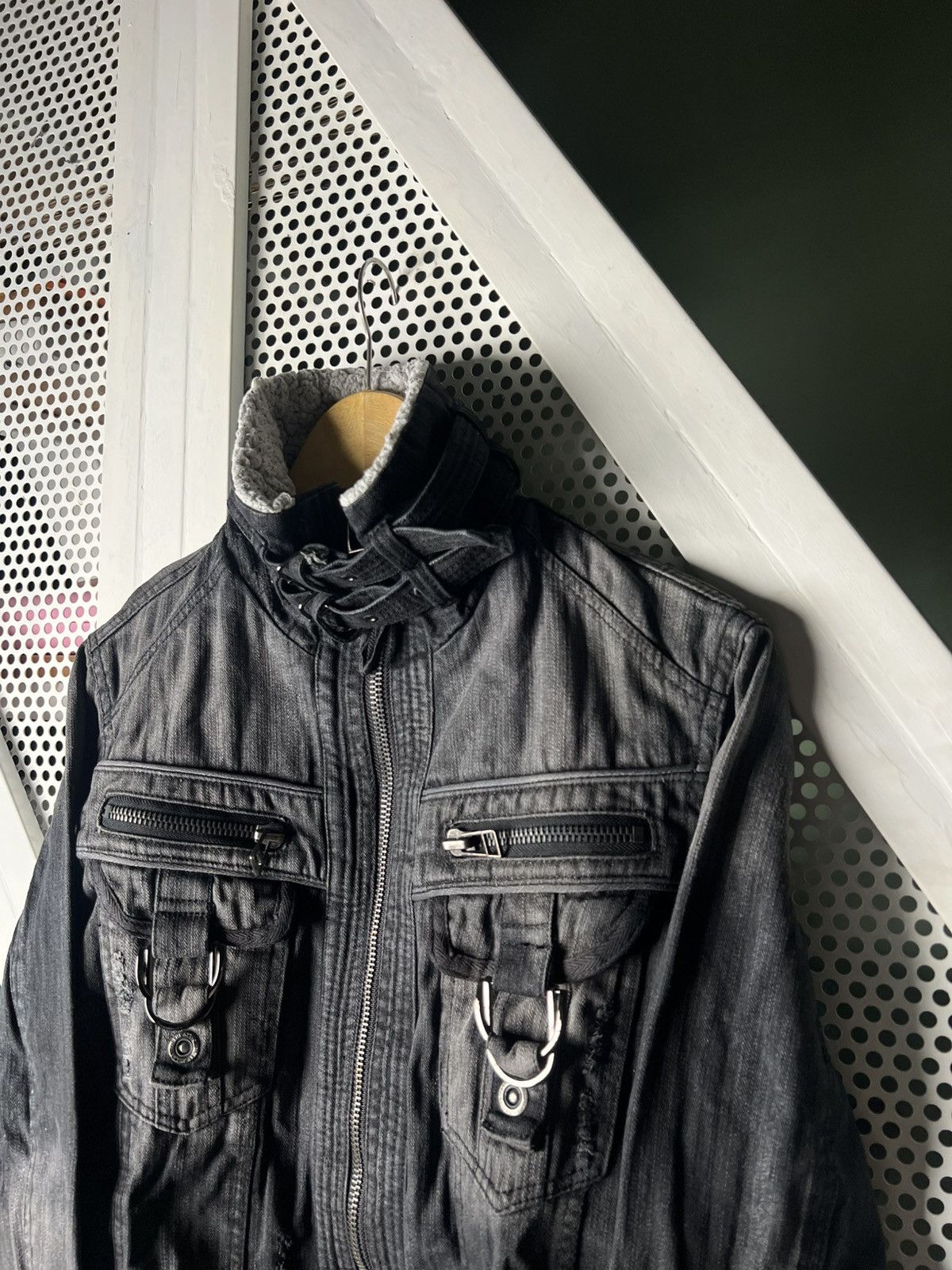 If Six Was Nine In The Attic Bondage Biker Denim Jacket Vkei Lgb style Size US L / EU 52-54 / 3 - 3 Thumbnail