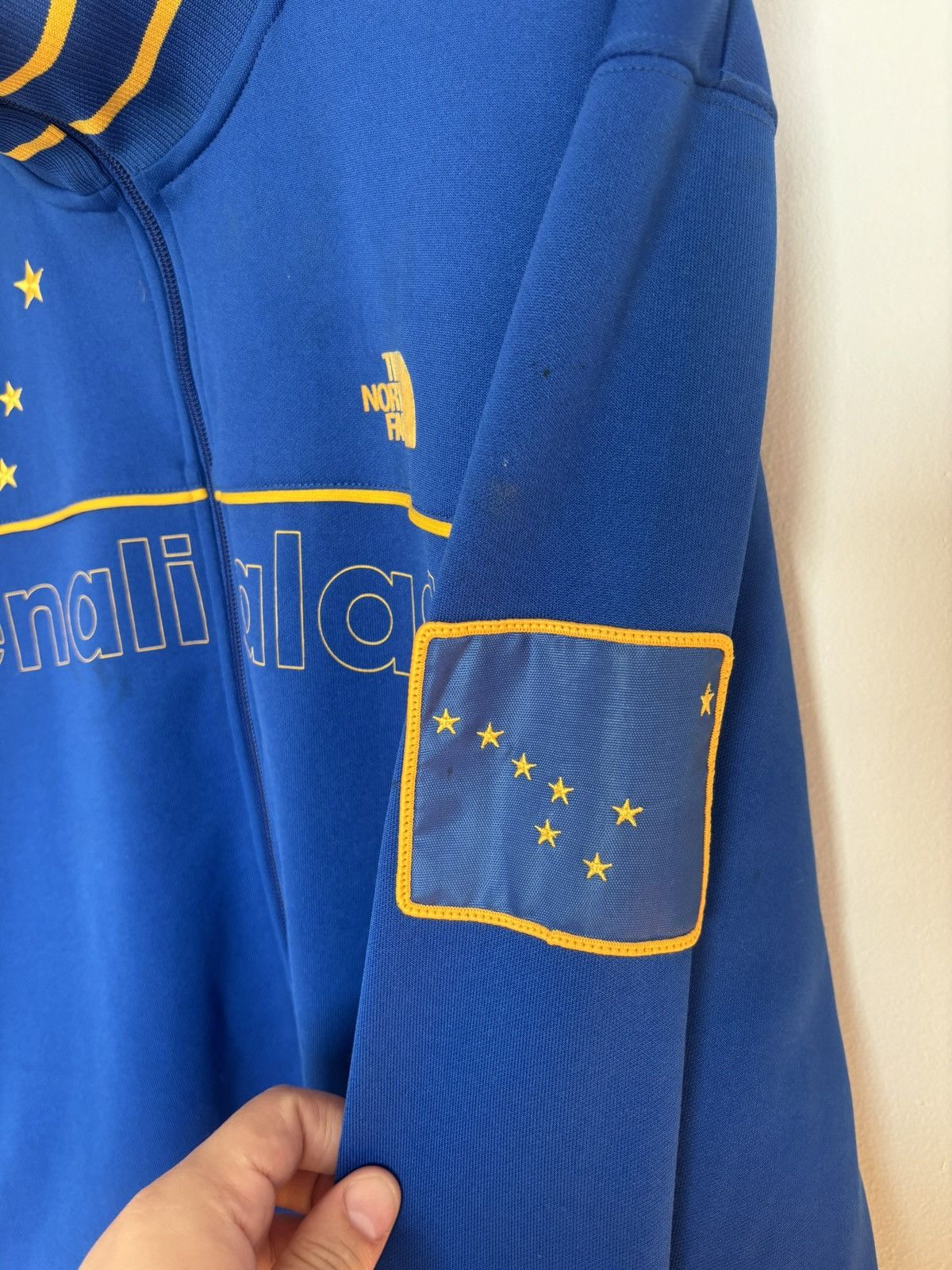 The North Face The North Face Denali Alaska Zip Track Jacket Blue Yellow XL Size US XL / EU 56 / 4 - 7 Thumbnail