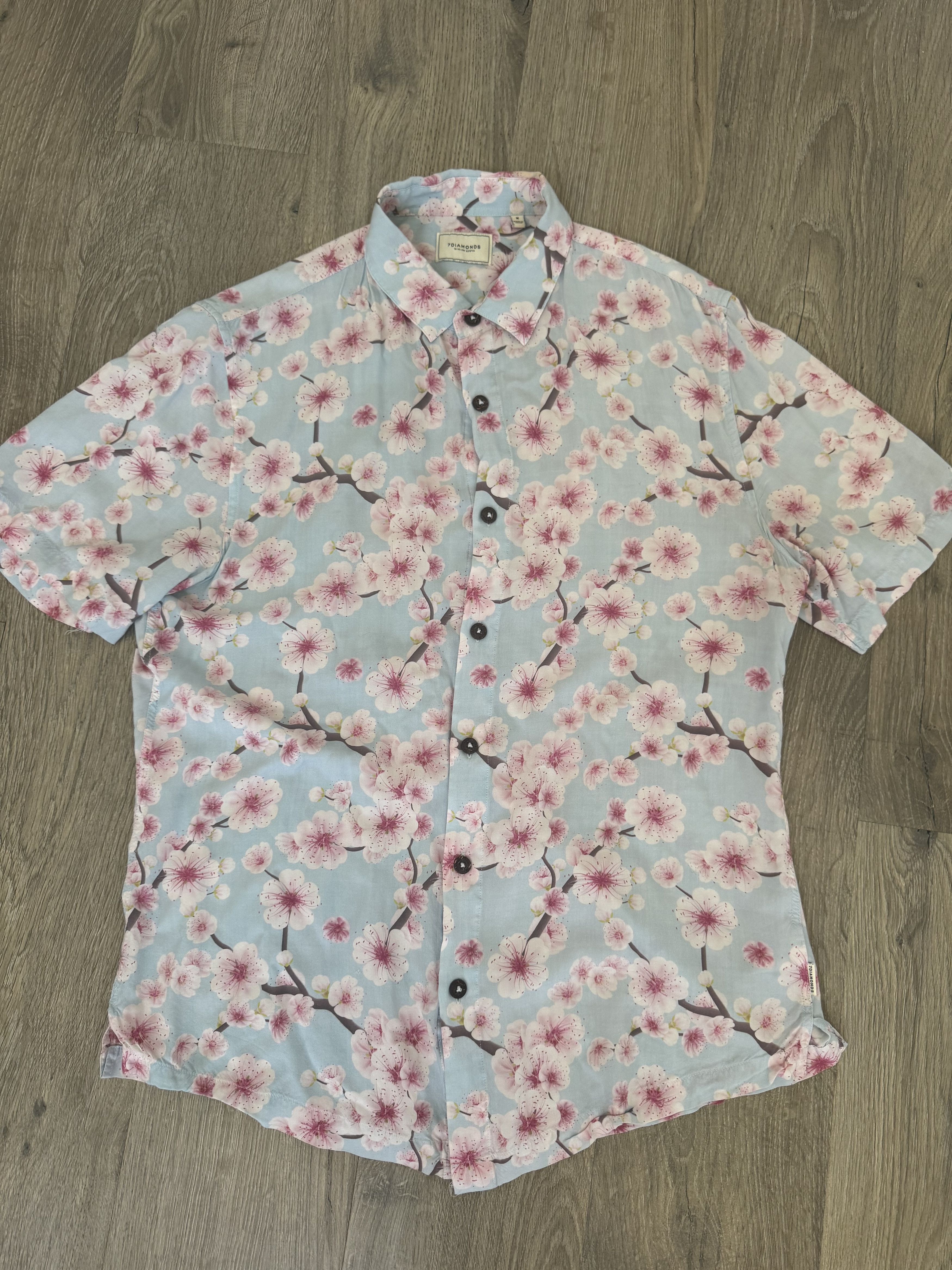 7Diamonds Cherry Blossom Short Sleeve Button Down Size US M / EU 48-50 / 2 - 1 Thumbnail