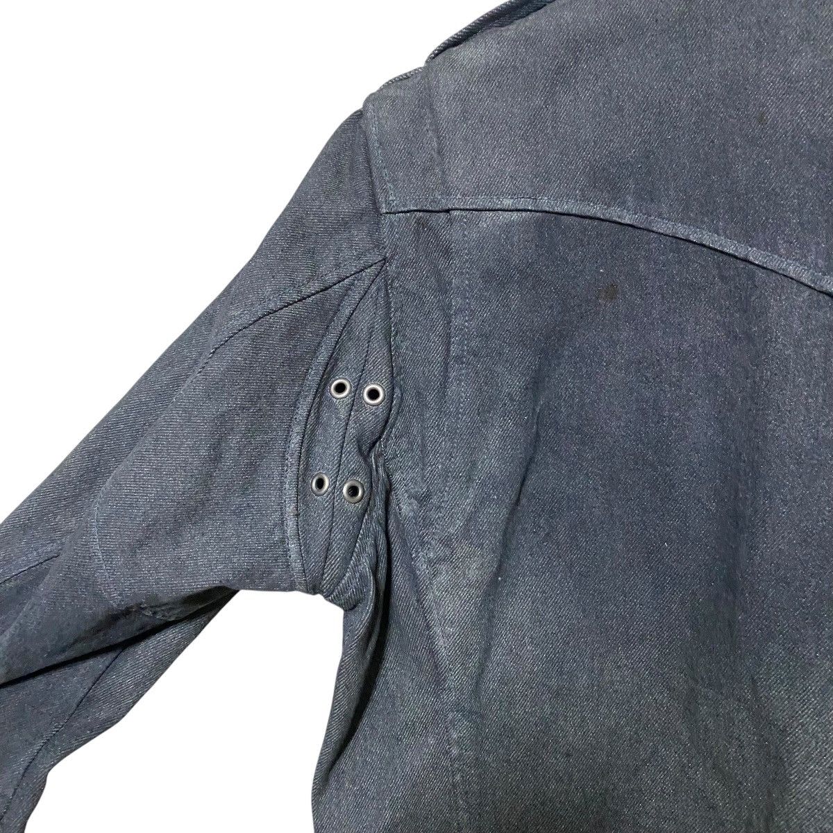 Le Grande Bleu (L.G.B.) Maniac Works Black Waxed Denim Biker Jacket Size US M / EU 48-50 / 2 - 9 Thumbnail