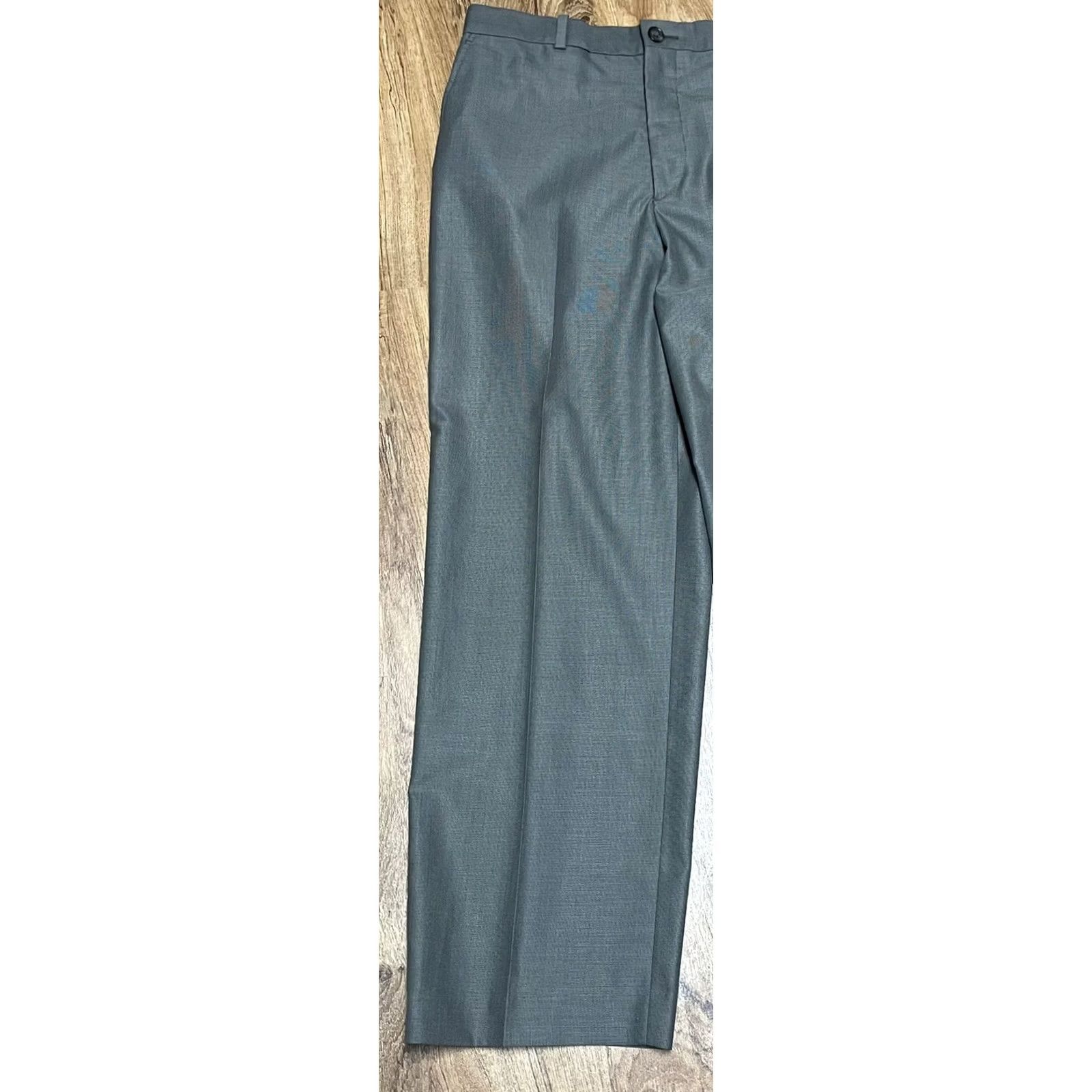 Perry Ellis Perry Ellis Dress Pants Slacks Gray Checkered Straight Leg Sz 34x29 Men’s Regular 34 Inseam 29 Comfort Classic Vintage: No Size US 34 / EU 50 - 3 Thumbnail