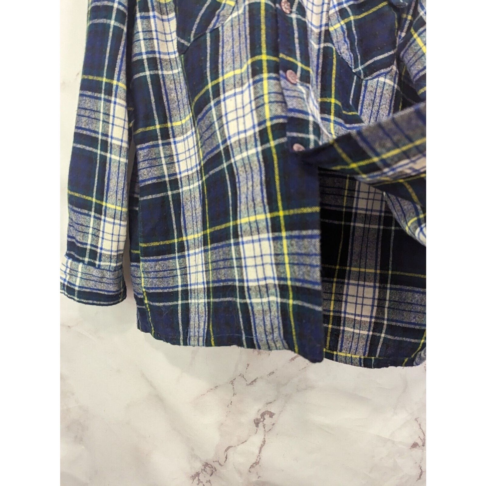Vintage Vintage JC Penney Shirt Men L Wool Button 70s Flannel Black Size US L / EU 52-54 / 3 - 5 Thumbnail