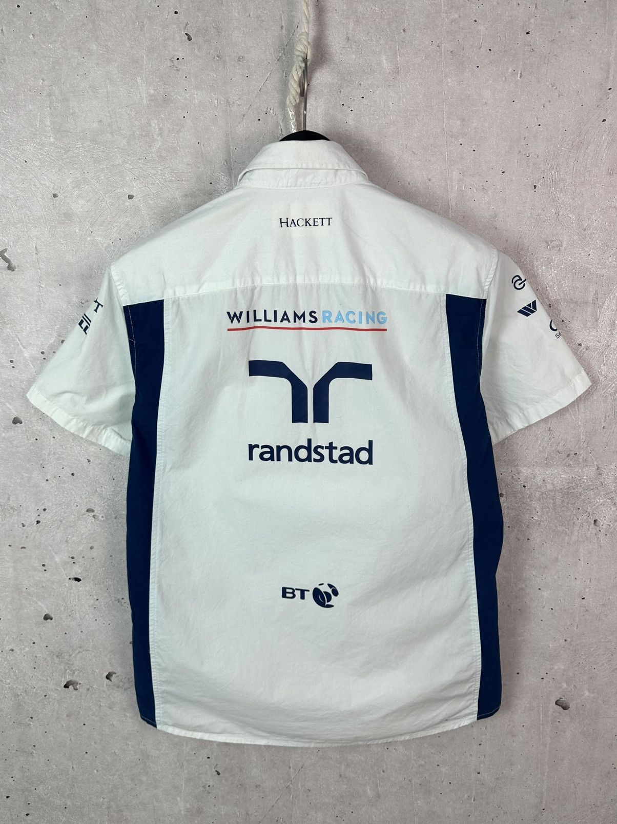 Hackett Hackett Williams Racing Mercedes White Short Sleeve Shirt Size US M / EU 48-50 / 2 - 9 Thumbnail
