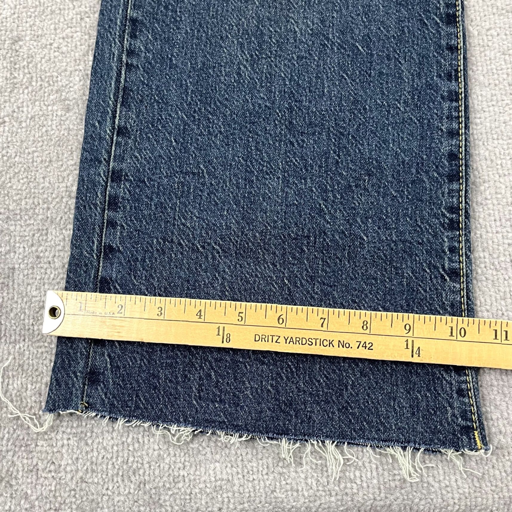 Vintage Habitual Denver Jeans Womens 2/26 W28 L29 Blue Denim Wide Leg Raw Hem Skate Y2K Jeans Womens Size 26" / US 2 / IT 38 - 6 Thumbnail