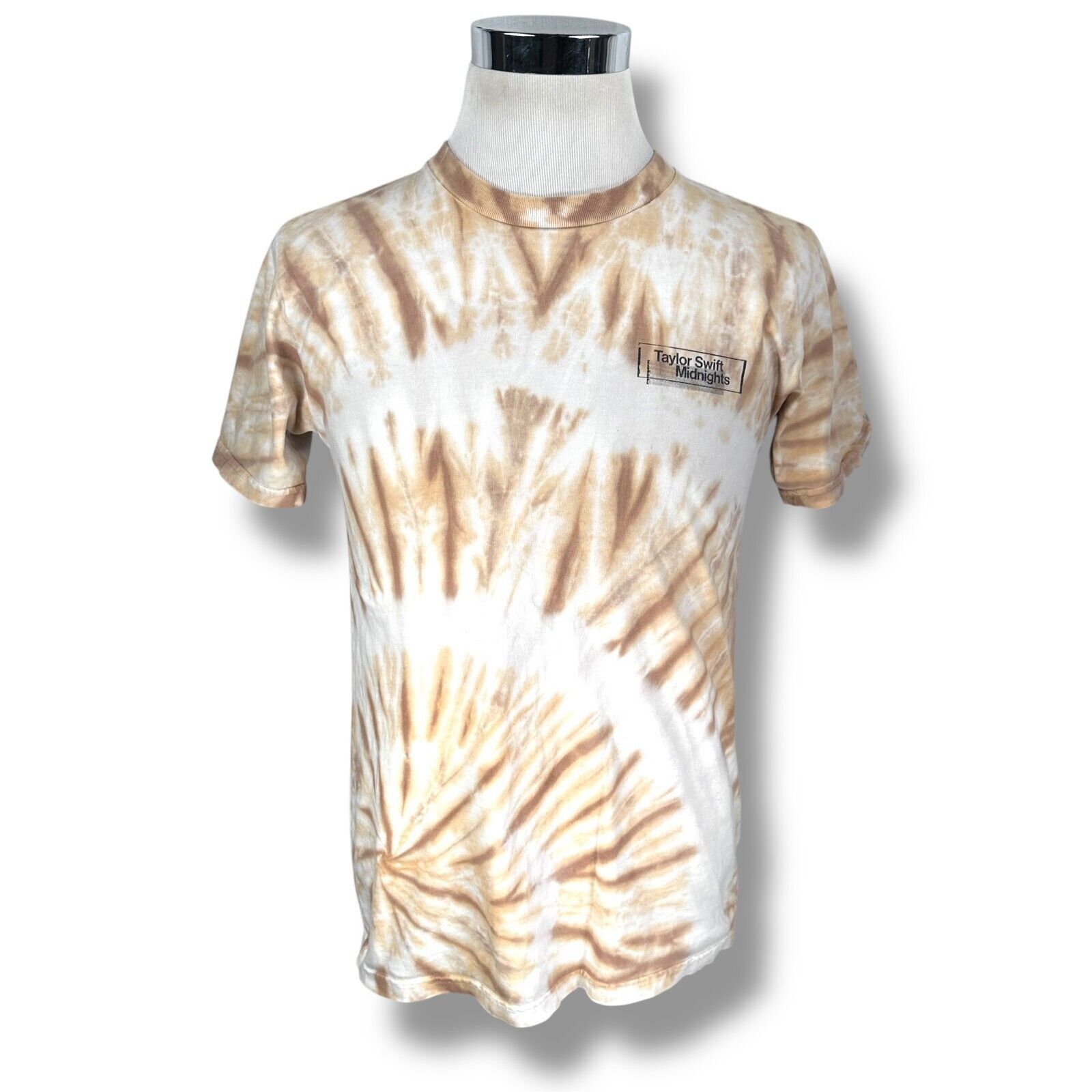 The Unbranded Brand Taylor Swift Midnights T-Shirt Medium White Brown Tie Dye Size US M / EU 48-50 / 2 - 1 Thumbnail