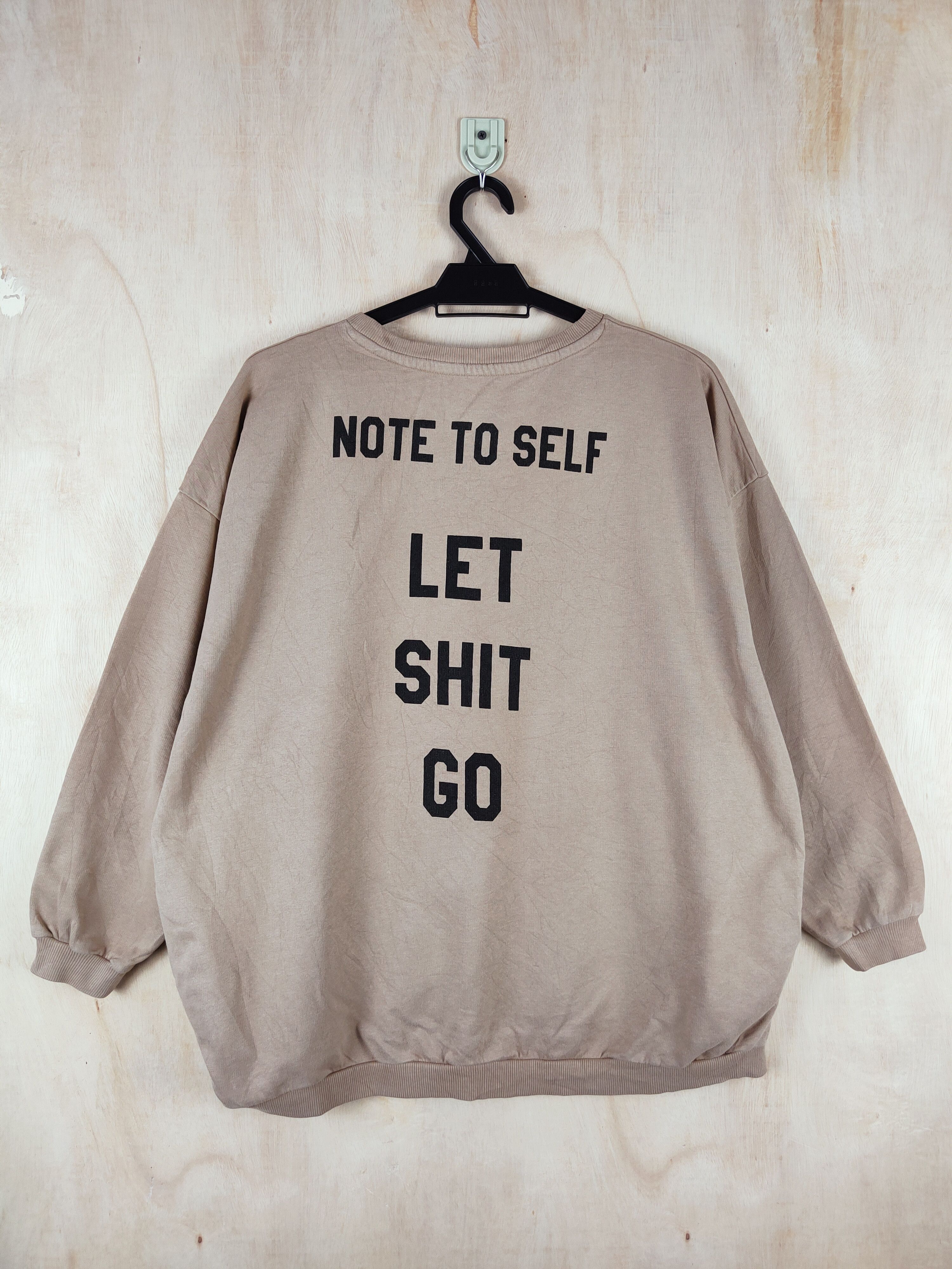 Japanese Brand Japan brand wording Let Shit Go Brown Sweatshirts #S2579 Size US L / EU 52-54 / 3 - 1 Thumbnail