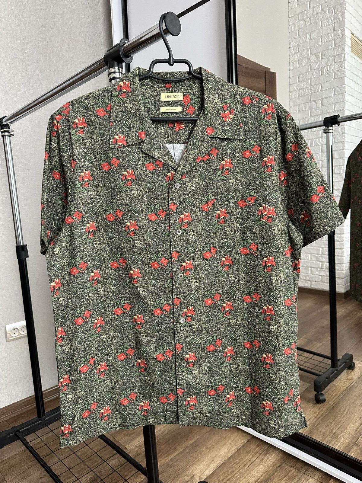 De Bonne Facture De Bonne Facture Convertible Collar Floral Shirt Button Up Size US L / EU 52-54 / 3 - 3 Thumbnail