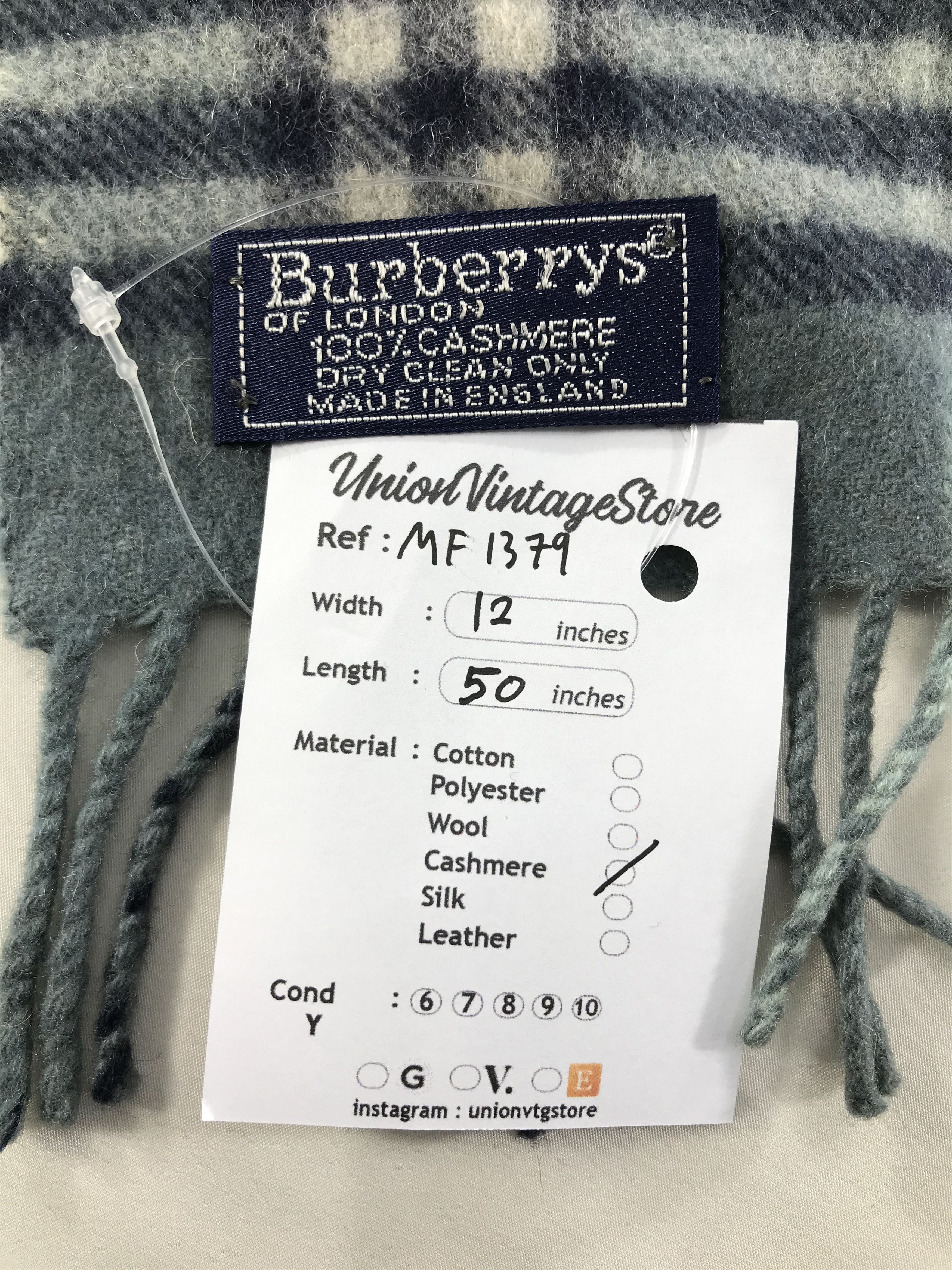 Burberry Vintage Burberry Scarf/Muffler/Neckwear MF1379 Size ONE SIZE - 6 Thumbnail