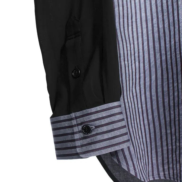 Yohji Yamamoto Yohji Yamamoto Pour Home AW21 Plain/Stripe Loop Collar Shirt Size US L / EU 52-54 / 3 - 5 Thumbnail