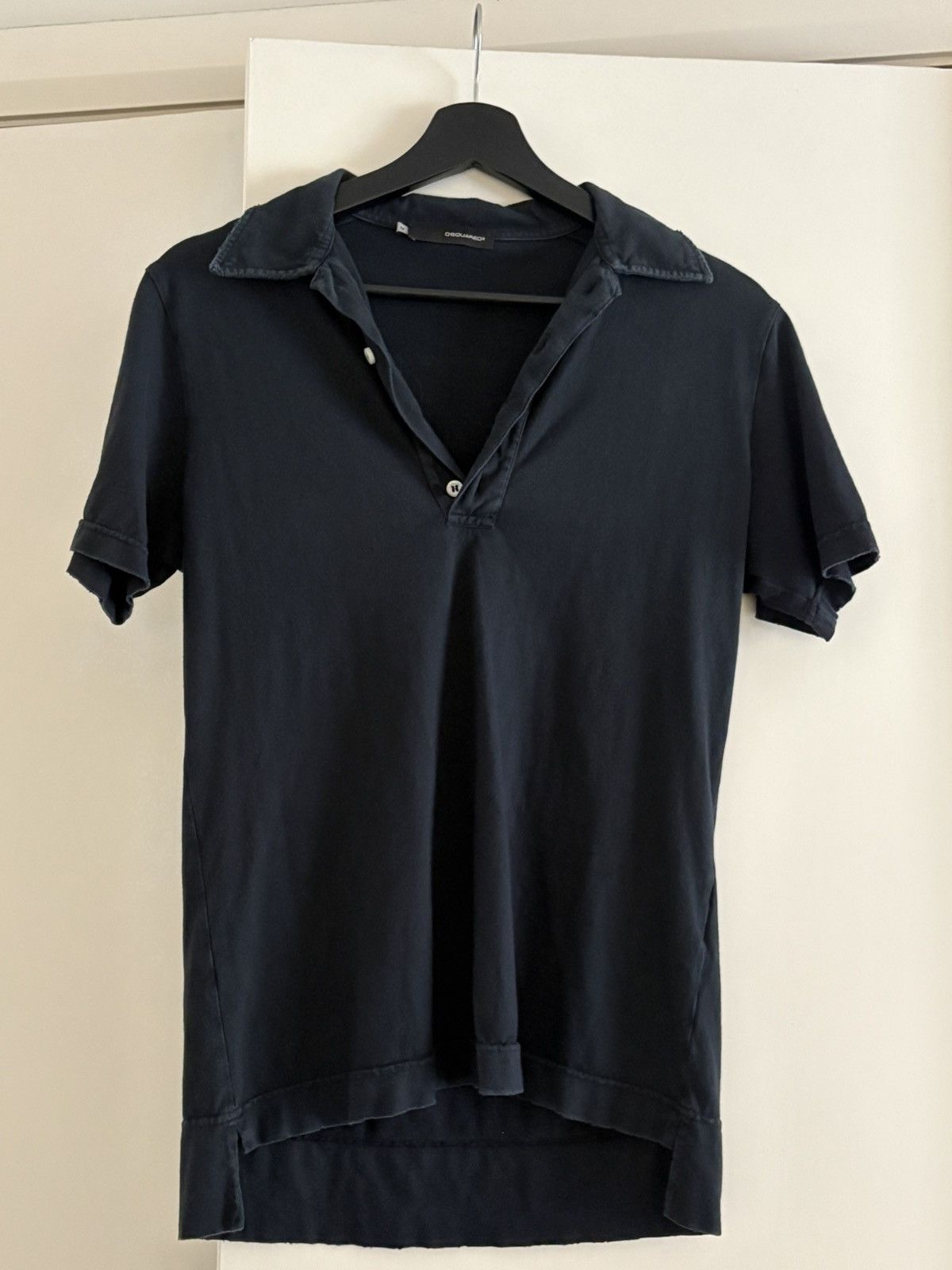 Dsquared2 S/S 2004 Dsquared2 Faded Black Distressed Polo Size US S / EU 44-46 / 1 - 3 Thumbnail
