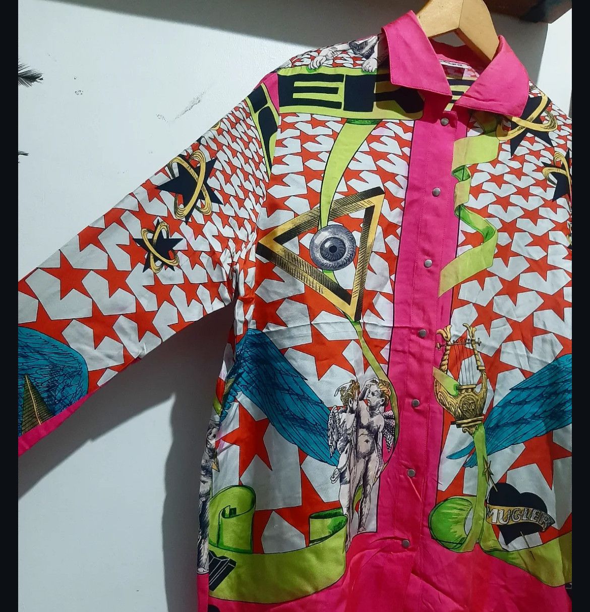 Thierry Mugler 2000s Mugler Silk Mega Print Shirt Size US M / EU 48-50 / 2 - 3 Thumbnail