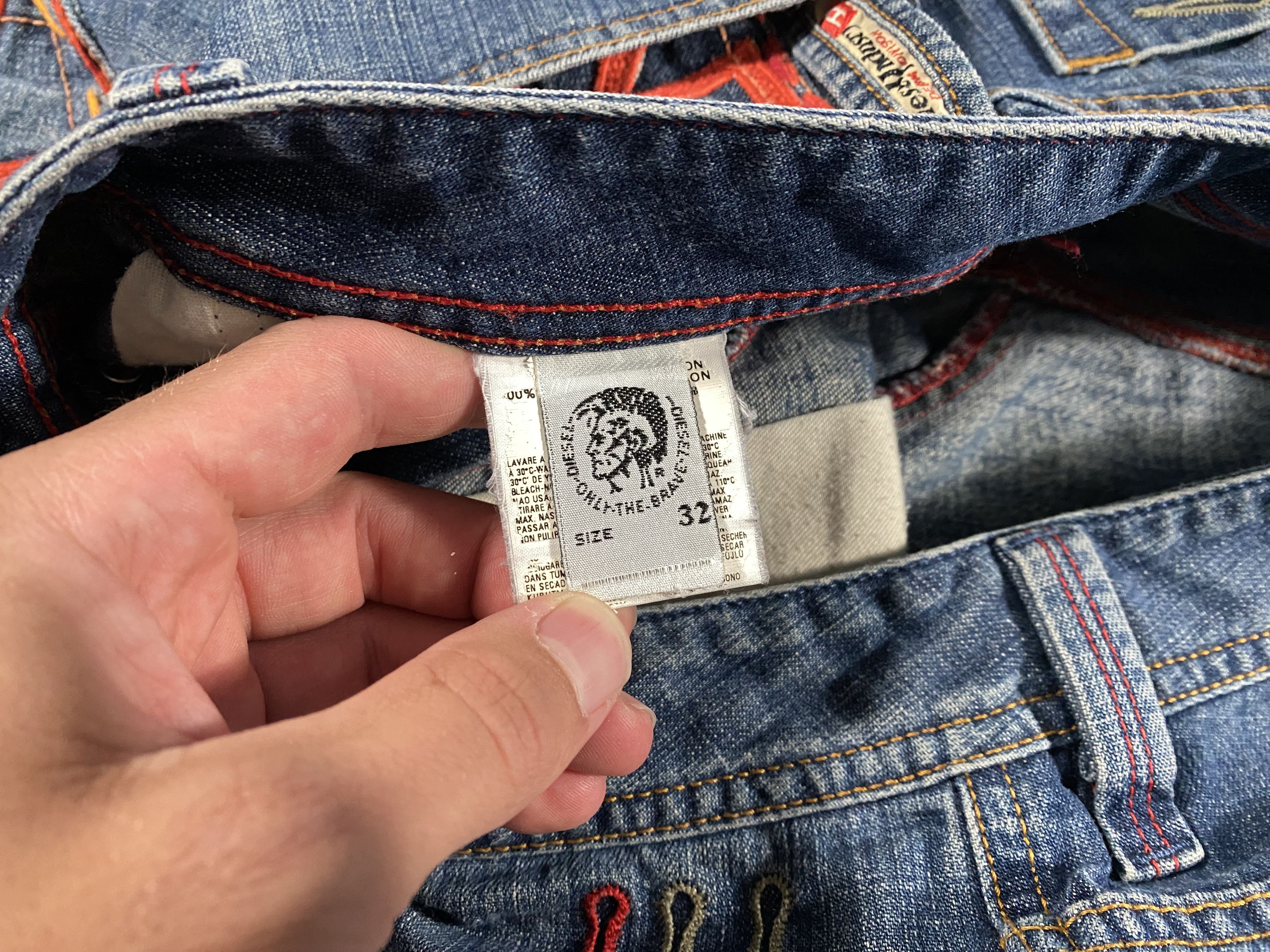 Diesel Vintage Diesel Industry Cross/Skull Motif Relaxed Fit Jeans Size US 32 / EU 48 - 7 Thumbnail