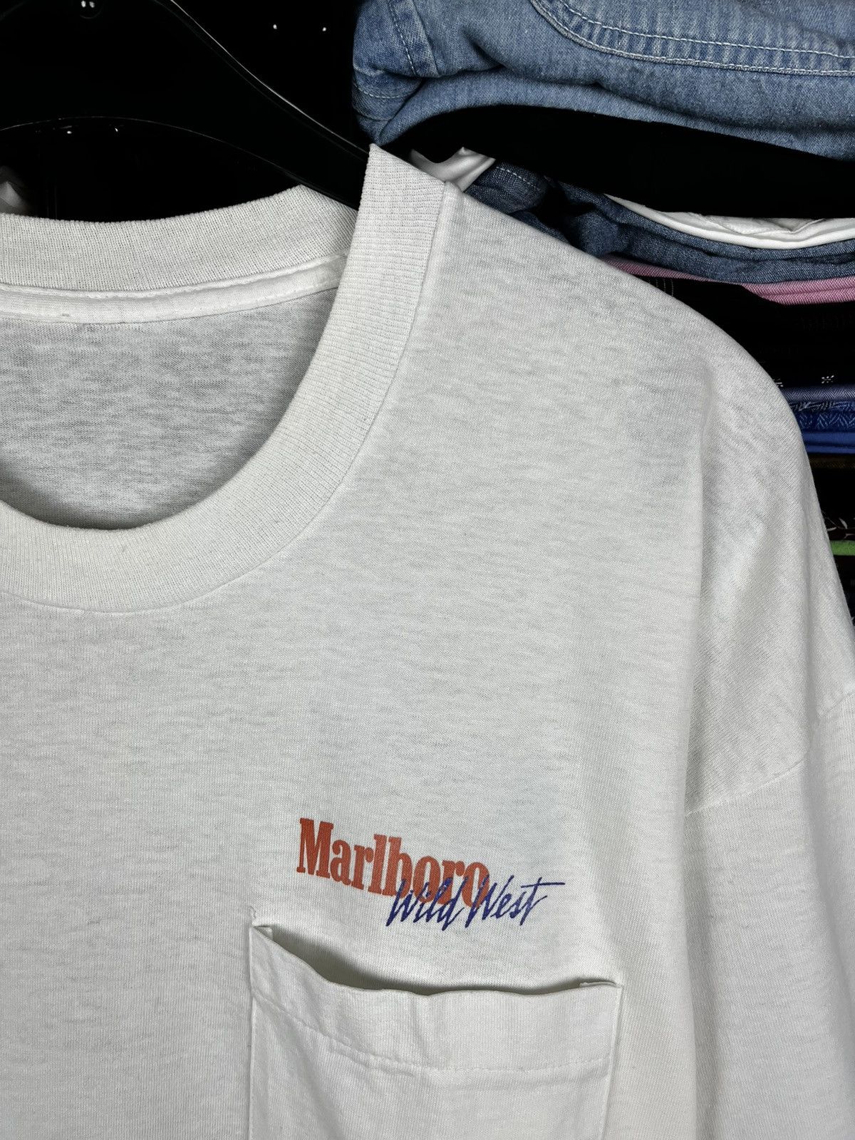 Marlboro × Marlboro Classics × Vintage Vintage 90's Marlboro Wild West Single Steach Tee T shirt Size US XL / EU 56 / 4 - 12 Thumbnail