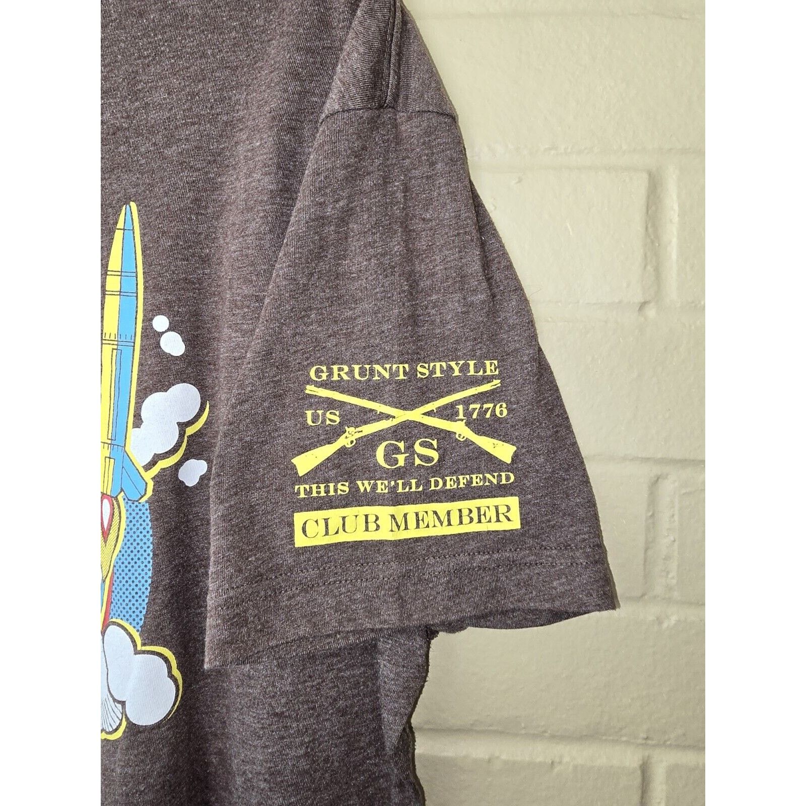 Grunt Style GRUNT STYLE Brown T-Shirt Warheads On Foreheads Mens Size L Size US L / EU 52-54 / 3 - 4 Thumbnail