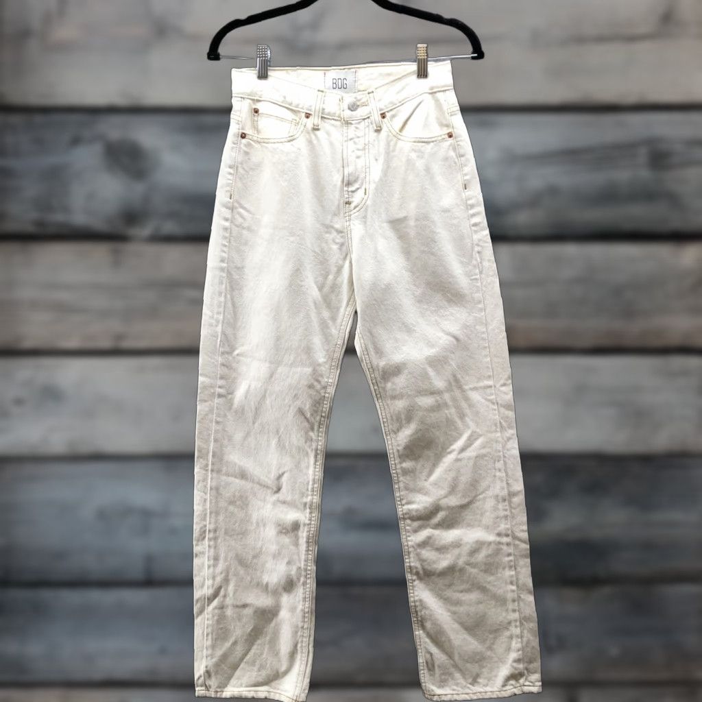 Urban Outfitters BDG Urban Outfitters Cowboy Jean 26 White Ivory High Rise Relaxed Womens Size 29" - 1 Thumbnail