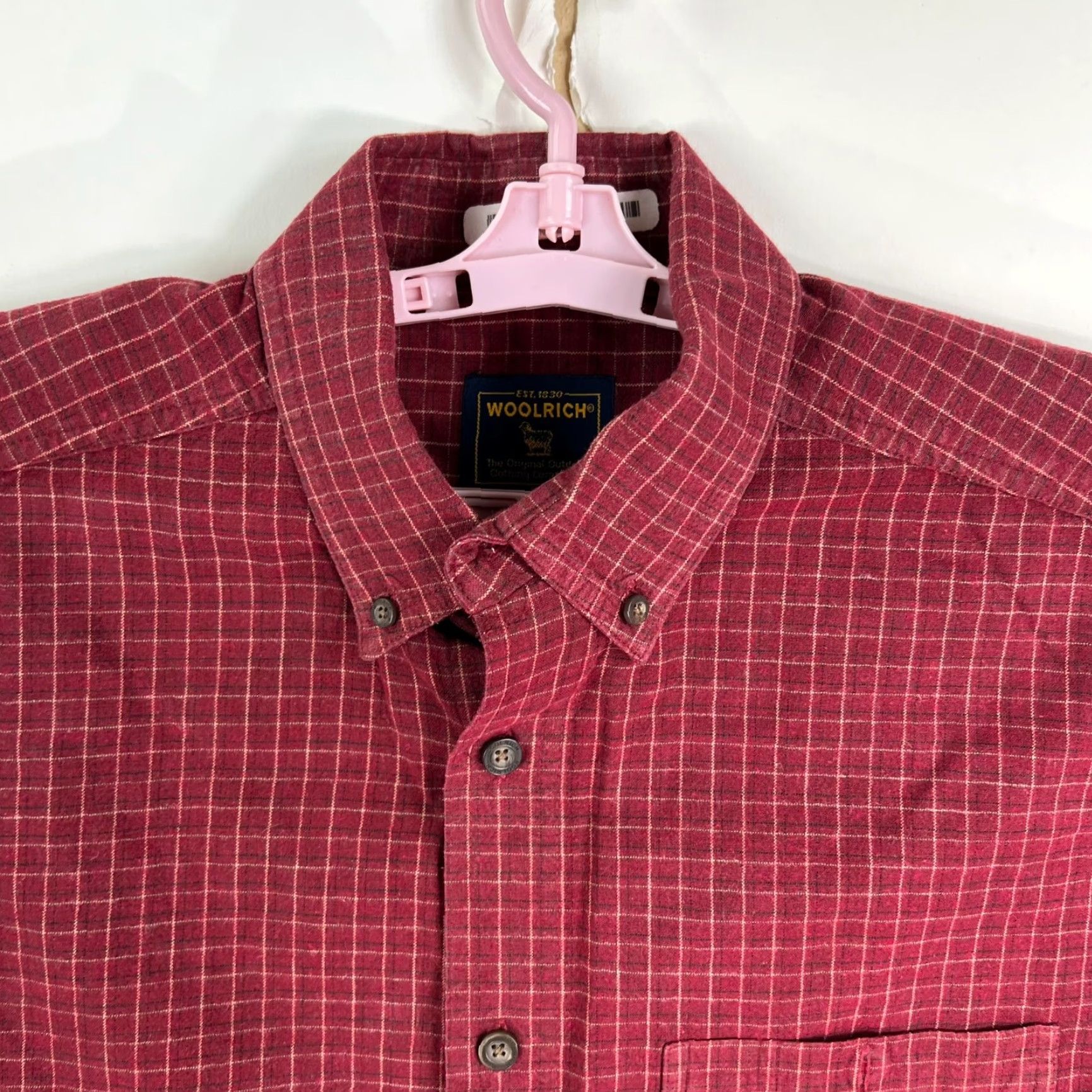 Vintage Woolrich Red Plaid Button-Up Shirt Mens XL Long Sleeve Casual Outdoor Size US XL / EU 56 / 4 - 3 Thumbnail