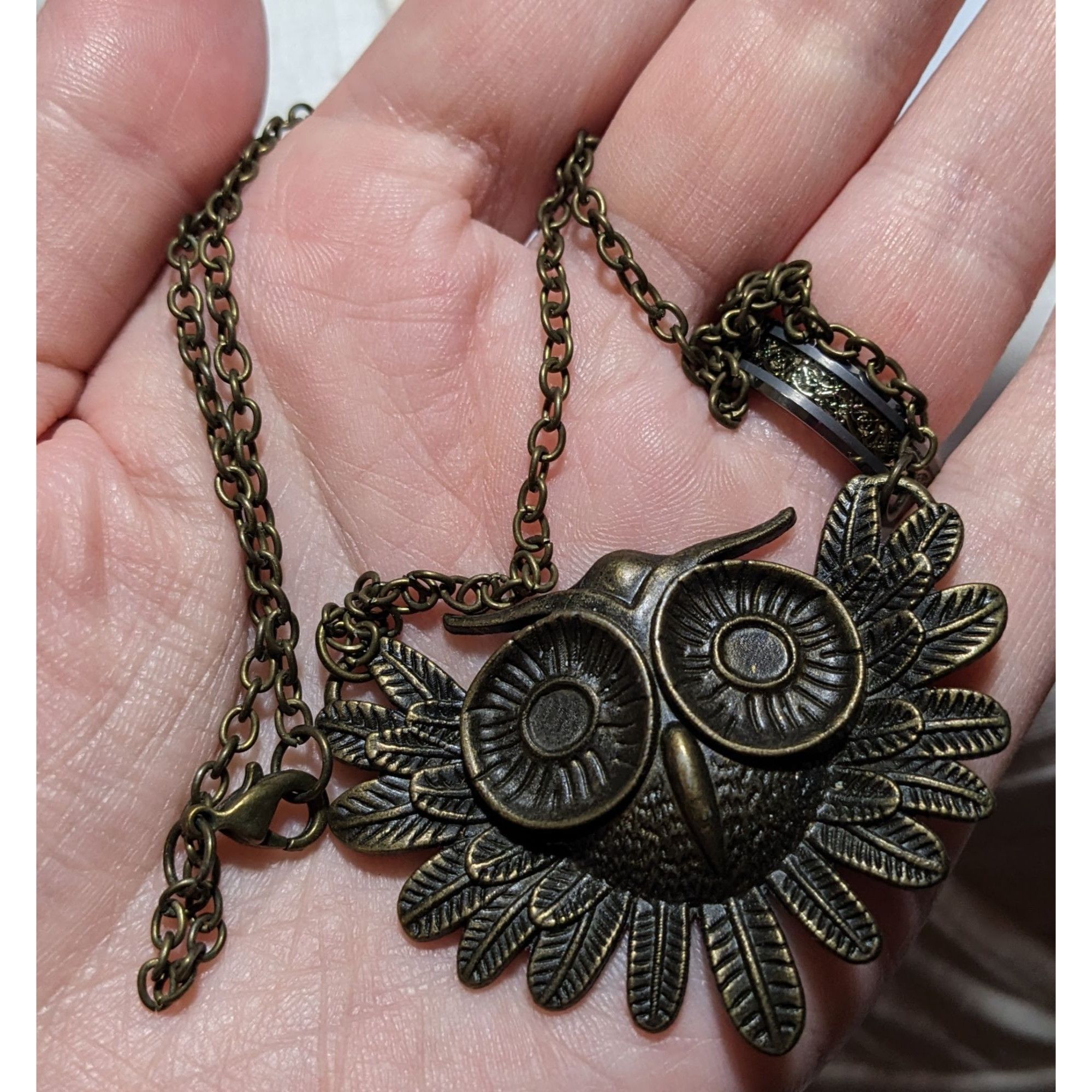 Other Gold Steampunk Owl Necklace Size ONE SIZE - 5 Thumbnail