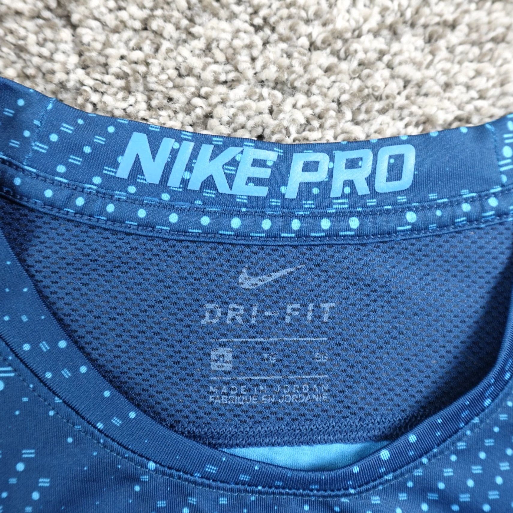 Nike Nike Pro T-Shirt Womens XL Blue Center Swoosh Drifit Performance Athletic Stretch Size XL / US 12-14 / IT 48-50 - 5 Thumbnail