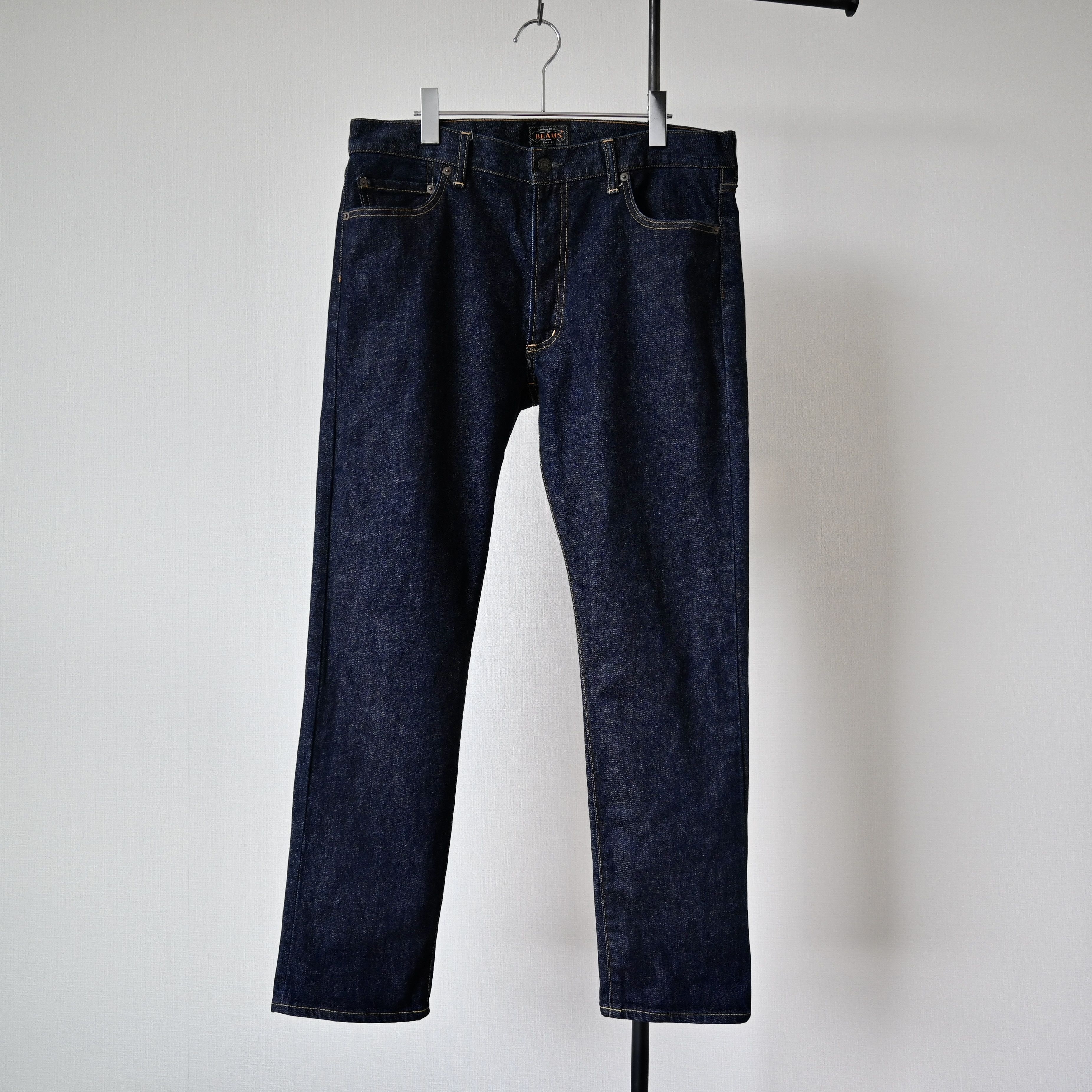 Beams Plus BEAMS Plus tapered straight leg stretch indigo denim jeans Size US 35 - 1 Thumbnail